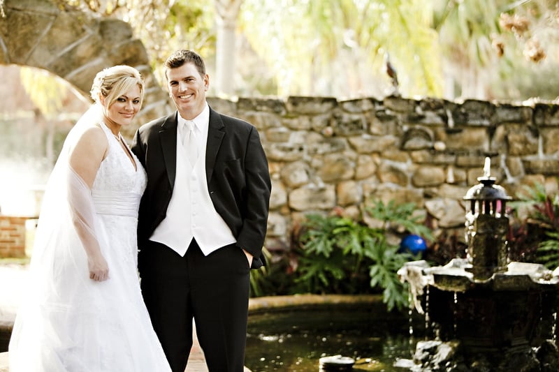Wedding couple under the stars